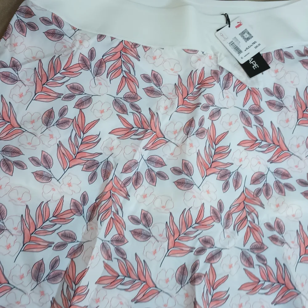 Puma White and Pink Floral Golf Skort XL/L - Picture 8 of 14